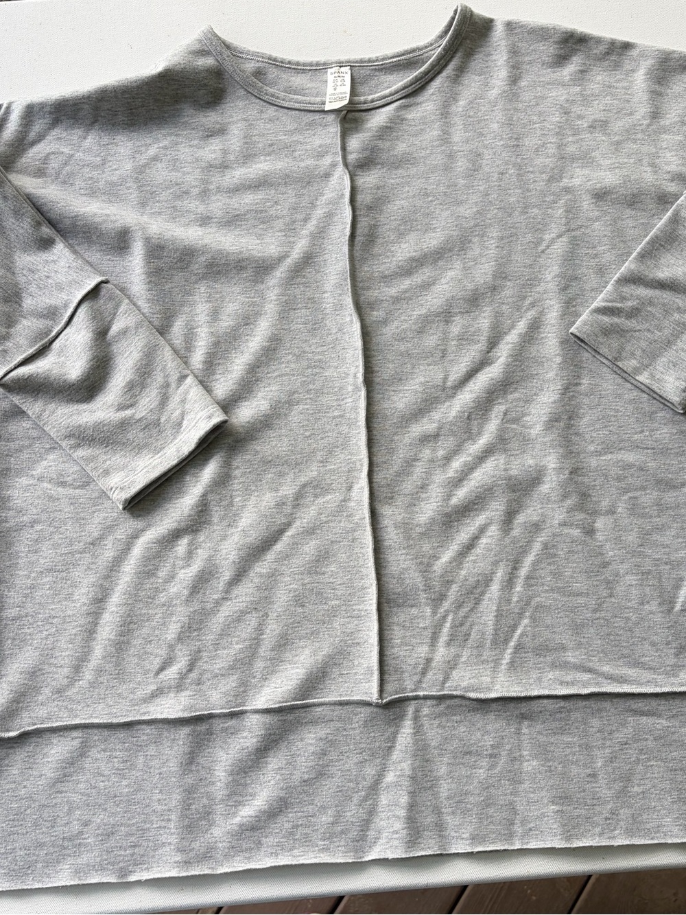 SPANX Dolman Gray Perfect Length Oversized Sweatshirt Medium